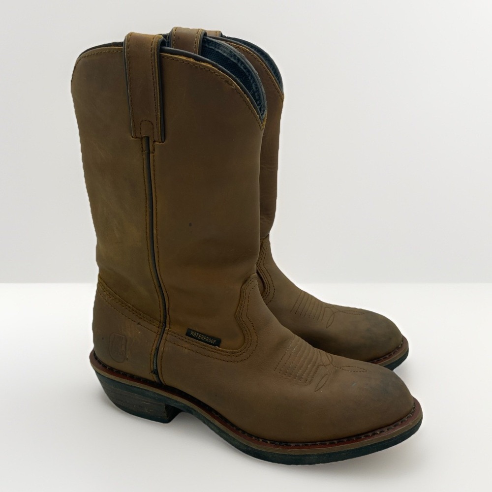 Dan Post Albuquerque Mens 9 D Brown Leather Waterproof Work Boots DP69681